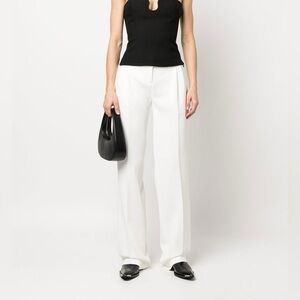 NWT Coperni Low Rise Loose Tailored Trousers in Optic White